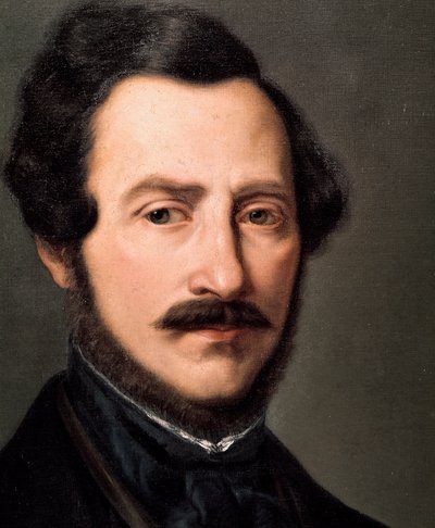 Gaetano Donizetti (1797-1848) olasz zeneszerző portréja Gennario Ruo festménye (XIX. század) Nápolyi Zeneművészeti Konzervatórium San Pietro a Majella alkotó: Gennaro Ruo