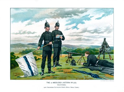 Az 1. Middlesex Victoria puskák, 1890. alkotó: Geoffrey Douglas Giles