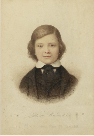 Anton Rubinstein 1829-1894, 12 évesen, 1841 alkotó: Geoffroy Alphonse Chocarne