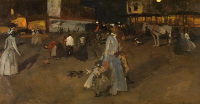 Egy este az amszterdami gáton (olaj, vászon) alkotó: Georg Hendrik Breitner