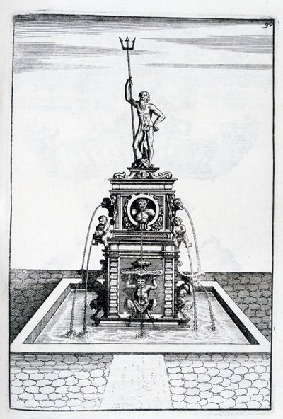 Szökőkútterv, 1664 alkotó: Georg Andreas Bockler