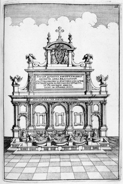Szökőkútterv, 1664 alkotó: Georg Andreas Bockler