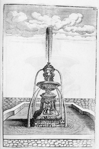 Szökőkútterv, 1664 alkotó: Georg Andreas Bockler