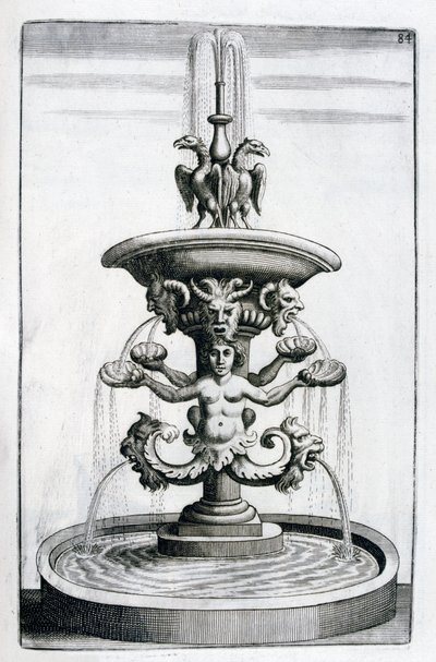Szökőkútterv, 1664 alkotó: Georg Andreas Bockler