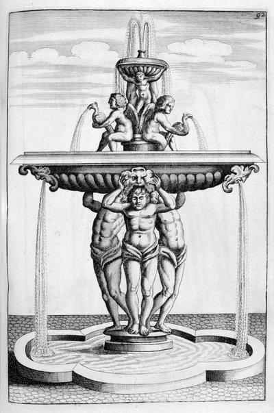 Szökőkútterv, 1664 alkotó: Georg Andreas Bockler