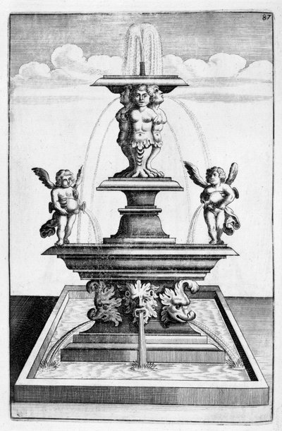 Szökőkútterv, 1664 alkotó: Georg Andreas Bockler