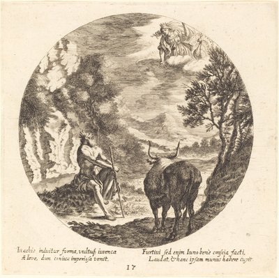 A Jupiter Io-t tehénré változtatja alkotó: Georg Andreas Wolfgang the Elder