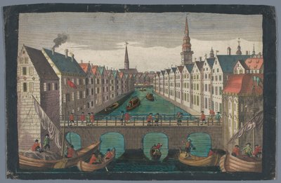 Kilátás a Nikolaifleetre, szemben a Sankt Nikolaikirche-vel Hamburgban Kilátás a St. Nicolai Kirche zu Hamburg ellen alkotó: Georg Balthasar Probst (possibly)