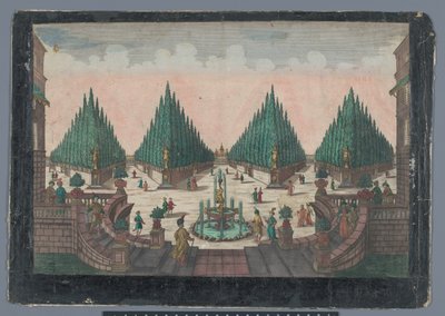 Kilátás egy cipruskertre Konstantinápolyban Prospect des Cypresses Gartens alkotó: Georg Balthasar Probst (possibly)