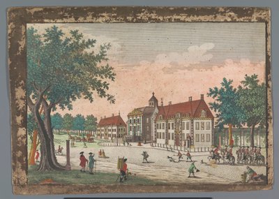 Kilátás a hágai Huis ten Bosch palotára Gesicht des Lust-Hausses Orange Hall (cím a tárgyon) Hága (sorozat címe) alkotó: Georg Balthasar Probst