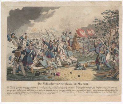 Az Ostroleka-i csata 1831. május 26-án alkotó: Georg Benedikt Wunder