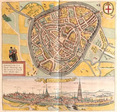 Amersfoort, Hollandia - Georg Braun "Civitates Orbis Terrarum" című művében, Köln 1617. alkotó: Georg Braun