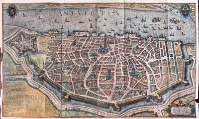 Anversa, Belgium - Georg Braun "Civitates Orbis Terrarum" című művében, Köln 1617. alkotó: Georg Braun