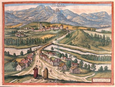 Drégelypalánk, Magyarország - Georg Braun "Civitates Orbis Terrarum" című művében, Köln 1617. alkotó: Georg Braun