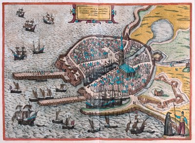 Flenish, Belgium - Georg Braun "Civitates Orbis Terrarum" című művében, Köln 1617. alkotó: Georg Braun