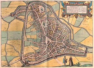 Hertogenbosch, Hollandia - Georg Braun "Civitates Orbis Terrarum" című művében, Köln 1617. alkotó: Georg Braun
