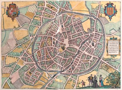 Mechelen, Belgium, Georg Braun "Civitates Orbis Terrarum" című művében, Köln 1617. alkotó: Georg Braun