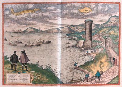 Mola of Bari, Olaszország - Georg Braun "Civitates Orbis Terrarum" című művében, Köln 1617. alkotó: Georg Braun