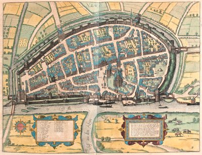 Neuss, Németország - Georg Braun "Civitates Orbis Terrarum" című művében, Köln 1617. alkotó: Georg Braun
