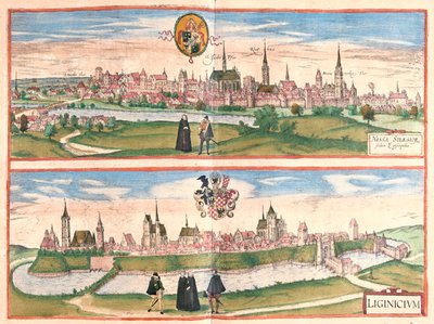 Nysa - Legnica, Lengyelország - Georg Braun "Civitates Orbis Terrarum" című művében, Köln 1617. alkotó: Georg Braun