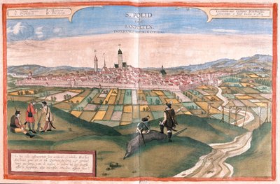 Sankt Polten, Ausztria - Georg Braun "Civitates Orbis Terrarum" című művében, Köln 1617. alkotó: Georg Braun