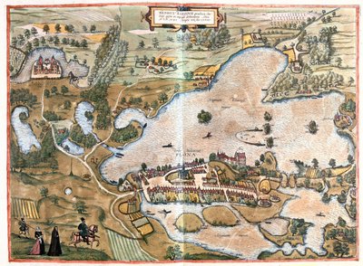 Schleswing, Holstein, Németország - Georg Braun "Civitates Orbis Terrarum" című művében, Köln 1617. alkotó: Georg Braun