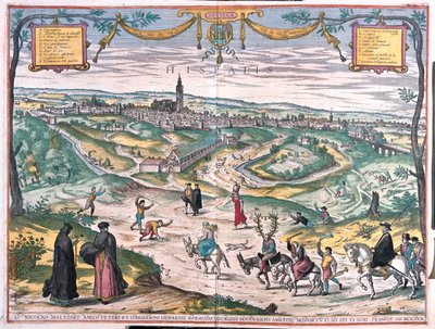 Seviglia, Spanyolország - Georg Braun "Civitates Orbis Terrarum" című művében, Köln 1617. alkotó: Georg Braun