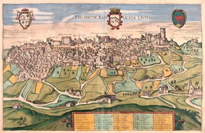 Tricarico, Olaszország - Georg Braun "Civitates Orbis Terrarum" című művében, Köln 1617. alkotó: Georg Braun