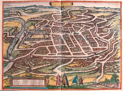 Vilnius, Litvánia- Georg Braun "Civitates Orbis Terrarum" című művében, Köln 1617. alkotó: Georg Braun
