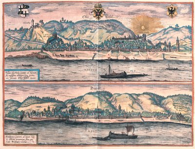 Vosavia (Ficelia) Oberwesel - Boppard, Németország - Georg Braun "Civitates Orbis Terrarum" című művében, Köln, 1617. alkotó: Georg Braun