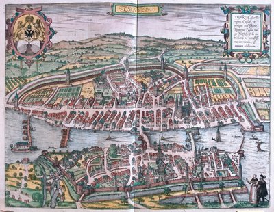 Zürich, Svájc - Georg Braun "Civitates Orbis Terrarum" című művében, Köln 1617. alkotó: Georg Braun