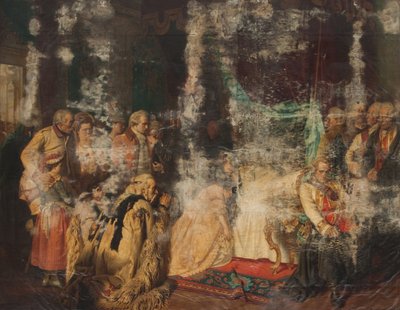 József császár a halálos ágyán alkotó: Georg Conräder