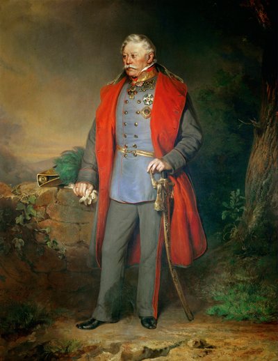 Josef gróf Radetzky József tábornagy, főparancsnok az Olaszország elleni hadjárat során ... alkotó: Georg Decker