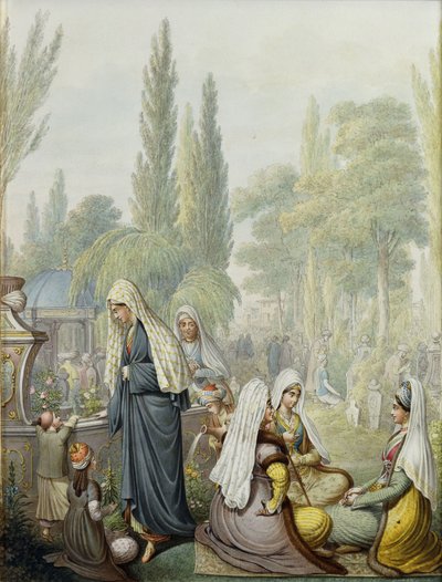 A temetőben, alkotó: Georg Emanuel Opitz