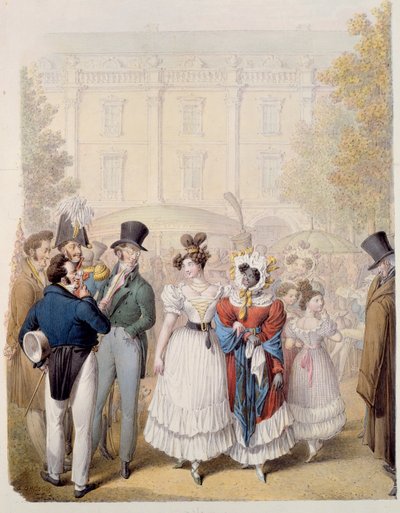 A Palais Royal, 1815 körül (wc papíron) alkotó: Georg Emanuel Opitz