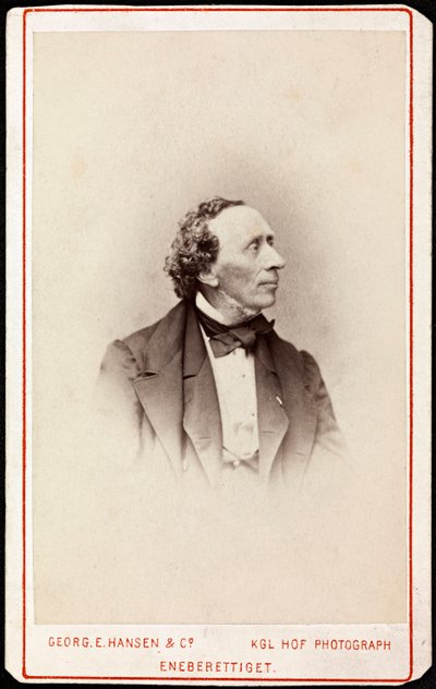 Hans Christian Andersen (1805-1875) portréja, készítette Hansen, Georg Emil (1833-1891). Fénykép, c. 1871. Magángyűjtemény alkotó: Georg Emil Hansen