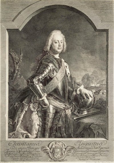 Christian August, Anhalt-Zerbst hercegének portréja 1690-1747, 1750. alkotó: Georg Freidrich Schmidt