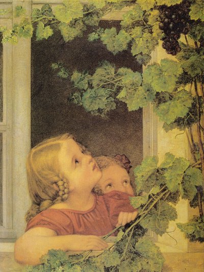 Gyerekek az ablaknál alkotó: Georg Friedrich Kersting