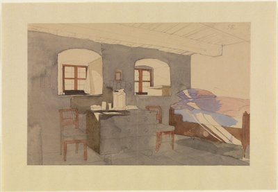 Egy hálószoba, ahová beáramlik a fény alkotó: Georg Friedrich Kersting