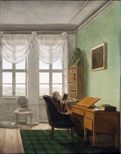 Németül:  Reinhard káplán dolgozószobája alkotó: Georg Friedrich Kersting