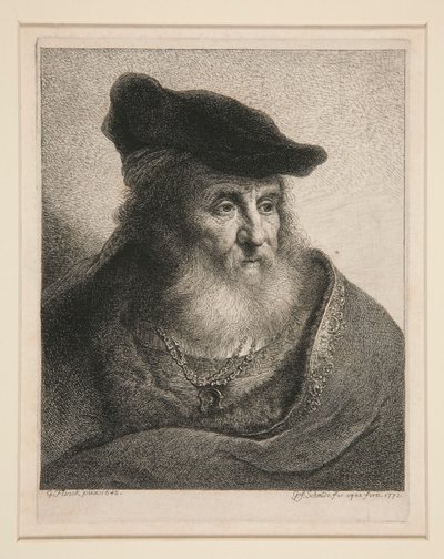 Egy bársonysapkás szakállas férfi feje alkotó: Georg Friedrich Schmidt
