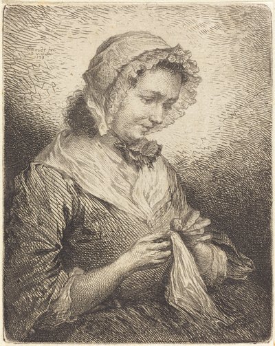 A művész felesége varrás alkotó: Georg Friedrich Schmidt