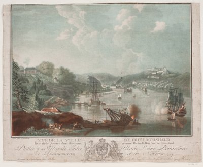 Vue de la ville Frederikshald alkotó: Georg Haas