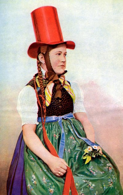 Egy erdei leány vasárnapi ruhájában, 1922. alkotó: Georg Haeckel