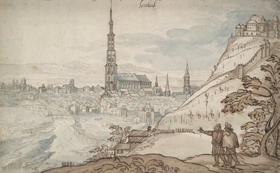 Landshut látképe alkotó: Georg Hoefnagel