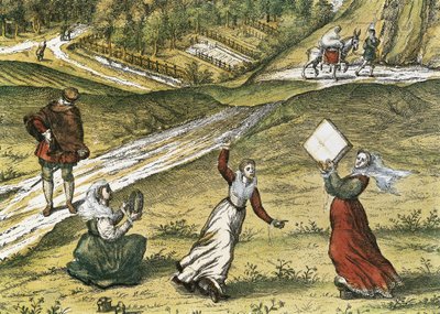 Andalus danseurs Grenada részlete, az 1. kötetben "Civitatis Orbis Terrarum" (Tetraum orbis terrarum). Abraham Ortelius (1527-1598), George Braun (1541-1622) és Franz Hogenberg (1535-1590) Eau forte en couleurs, 1572-1617. Történelmi Levéltár alkotó: Georg Hogenberg Franz and Ortelius Abraham Braun