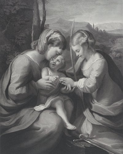 Szent Katalin misztikus házassága, kb. 1831. alkotó: Georg Jacob Felsing