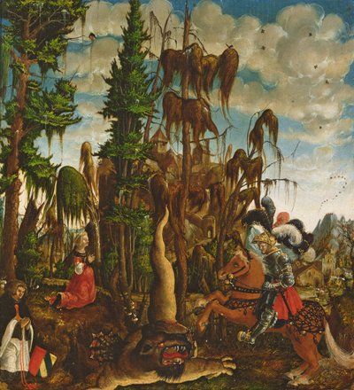 Szent György megmenti a hercegnőt a sárkánytól, 1520 alkotó: Georg Lemberger