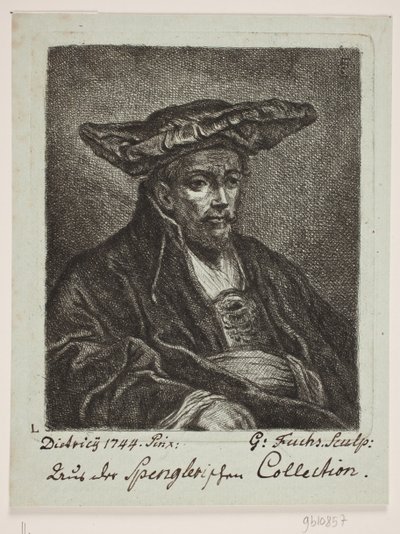Egy férfi svájcisapkával alkotó: Georg Mathias Fuchs