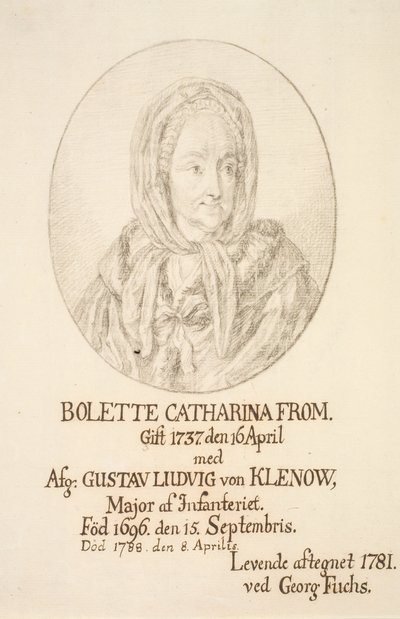 Bolette Catharina portréja alkotó: Georg Mathias Fuchs
